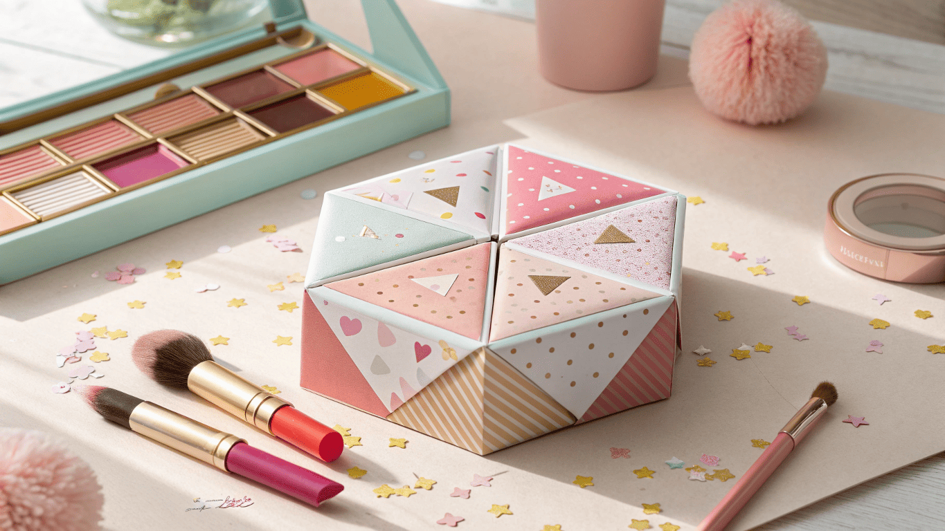 Creative makeup box designs with unboxing experience features