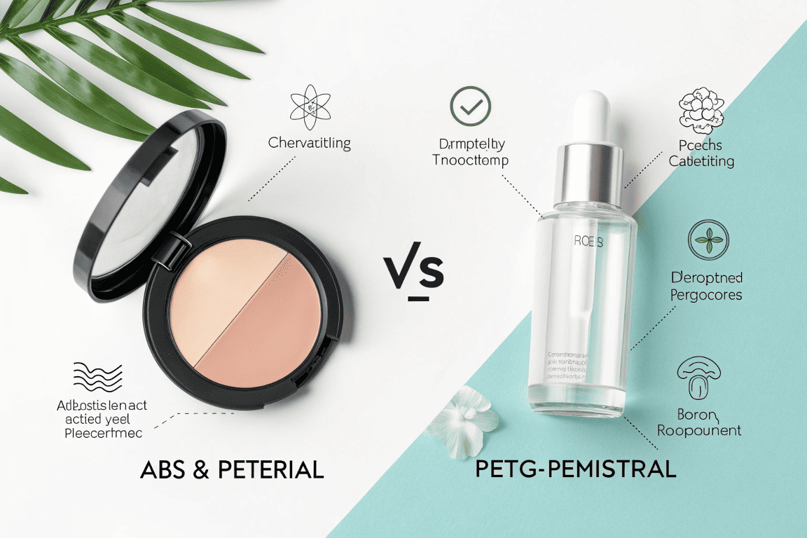 ABS vs PETG packaging material comparison for cosmetics