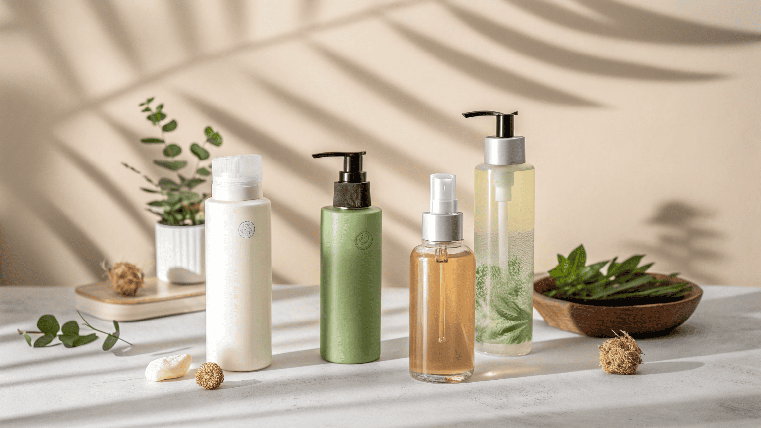 Cosmetic bottles made from rPET and PLA