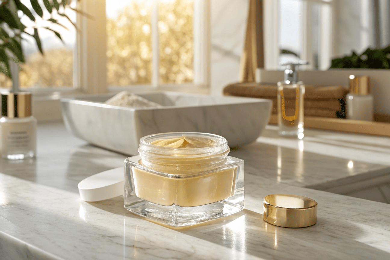 Different cosmetic packaging components made of PETG, ABS, and PP