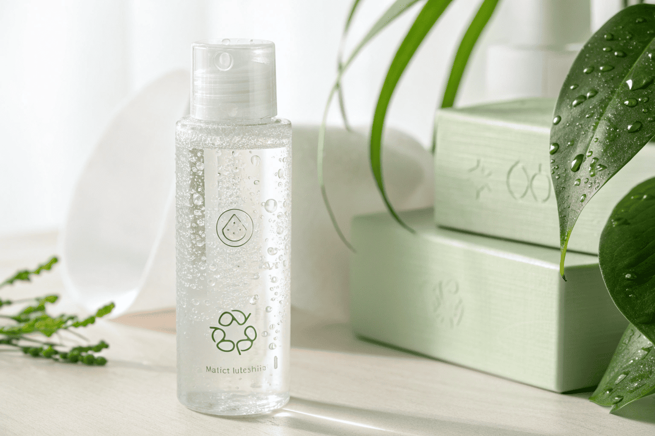 PCR, PLA, and refillable cosmetic bottles showcasing 2025 green solutions