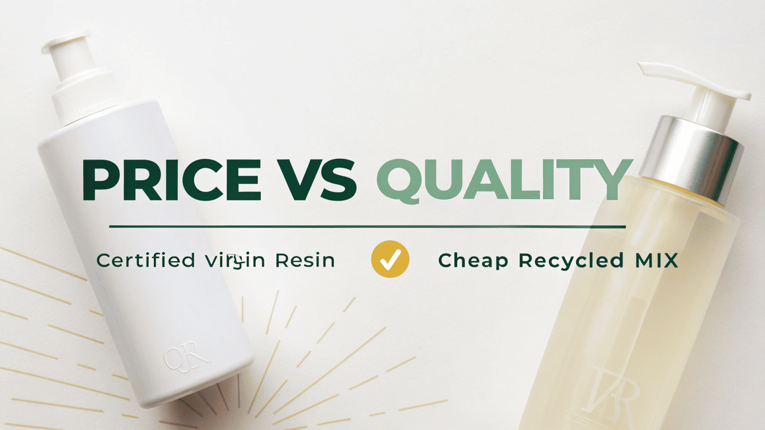 Comparing premium cosmetic bottle to cheap alternative