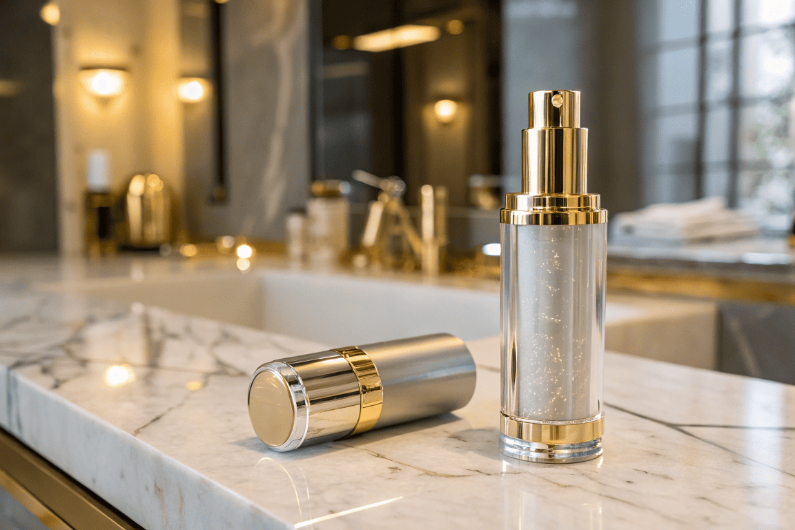 PCR plastic and refillable cosmetics