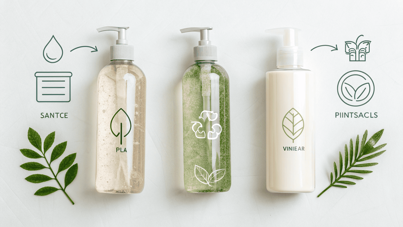 Comparison of rPET, PLA, and traditional plastic bottles