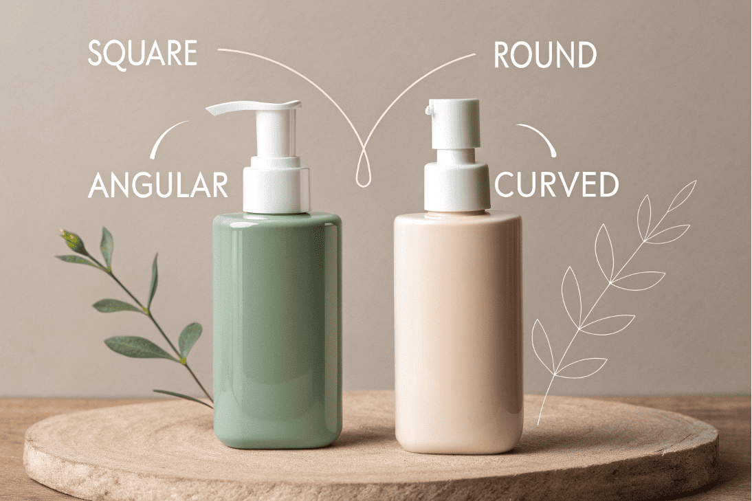 Assorted cosmetic bottles with different shapes and finishes