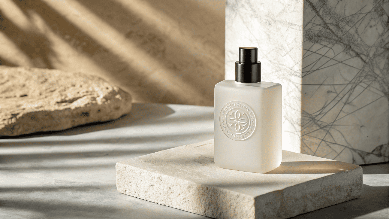 Luxury cosmetic product with minimalist outer box