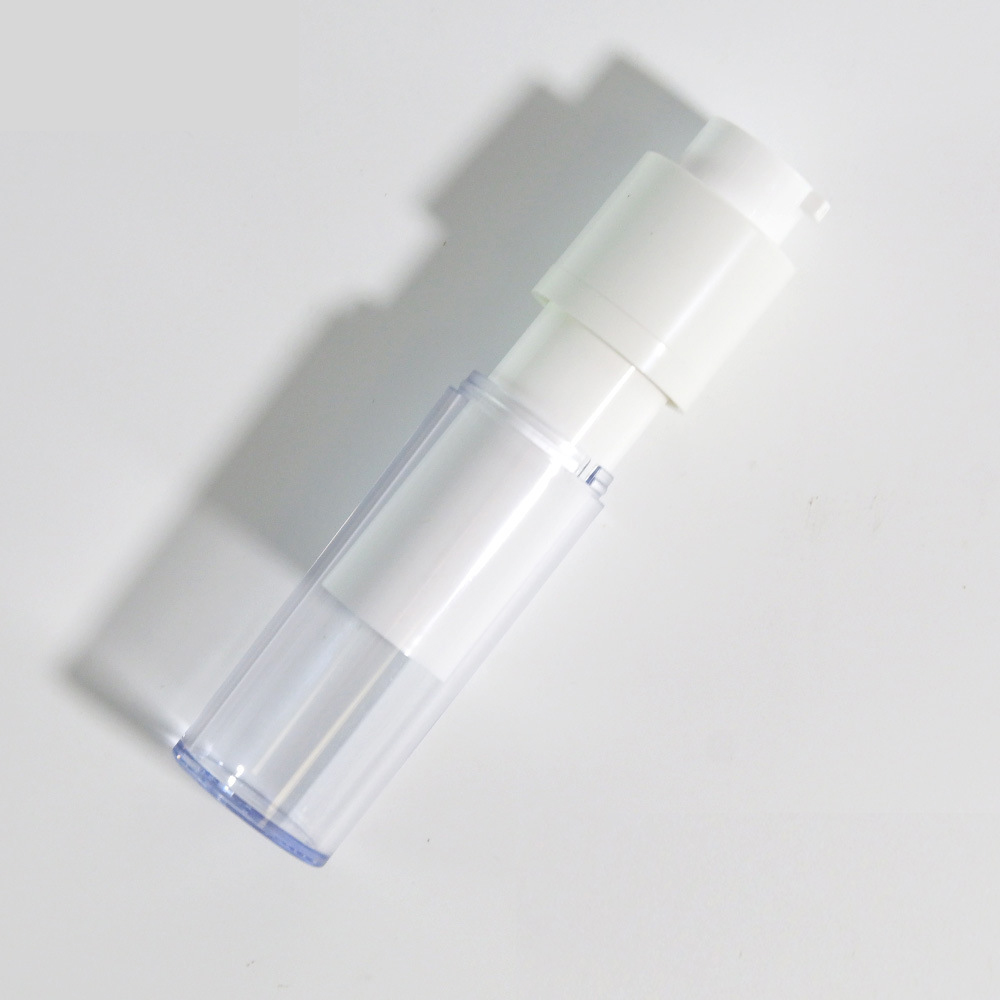 An airless pump bottle illustrated with a protective shield blocking light and oxygen from reaching the sensitive UV-filter formula inside
