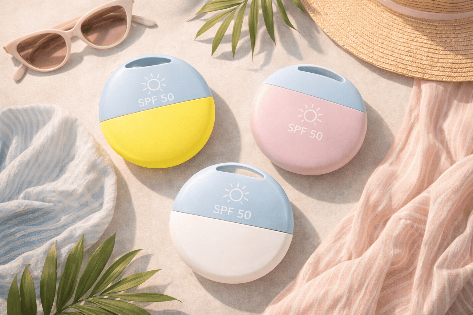 A customer examining a sunscreen bottle with visual cues highlighting trust value and product perception