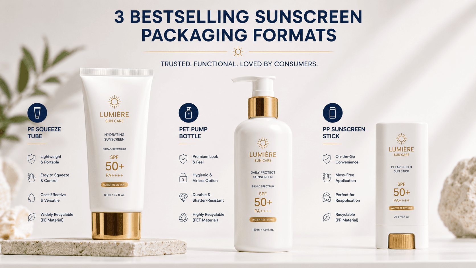 Quality control process for sunscreen packaging manufacturing and testing